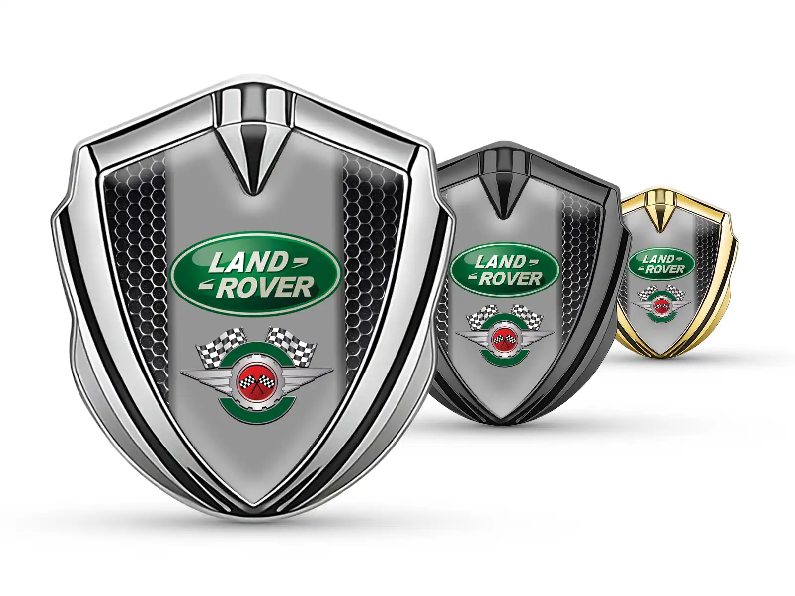 Land Rover 3d Emblema Badge Finitura Lussuosa Lega 3D Fine